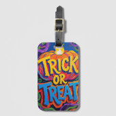 "Trick or Treat" Halloween Gepäckmarke Gepäckanhänger (Vorderseite Vertikal)