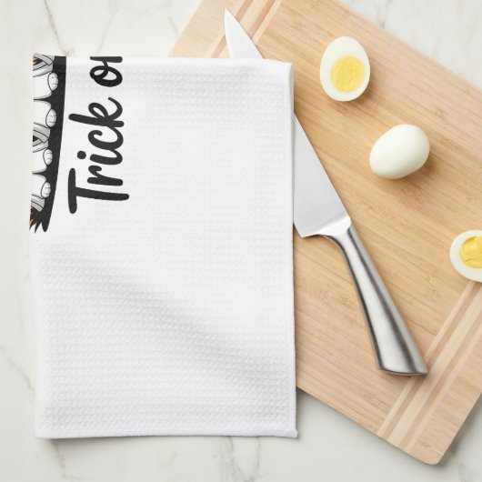 Trick or Treat Halloween Geschirrtuch (Viertel Falte)