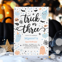 Trick or Treat Halloween Ghost 3. Geburtstags-Part Einladung