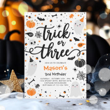 Trick or Treat Halloween Ghost 3. Geburtstags-Part