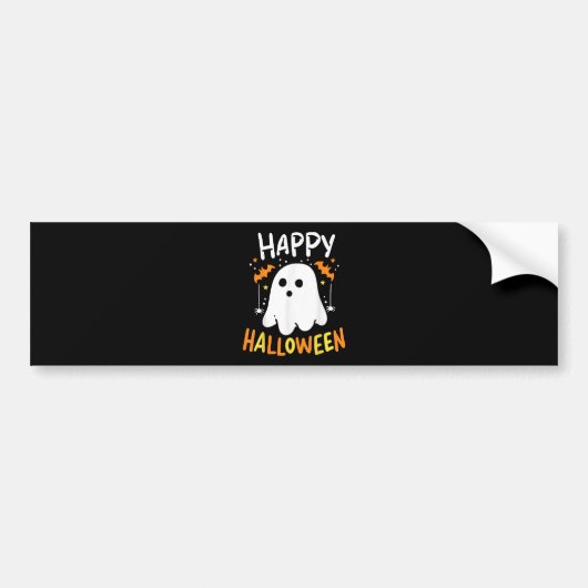 Trick or Treat Halloween Ghost Autoaufkleber (Vorne)