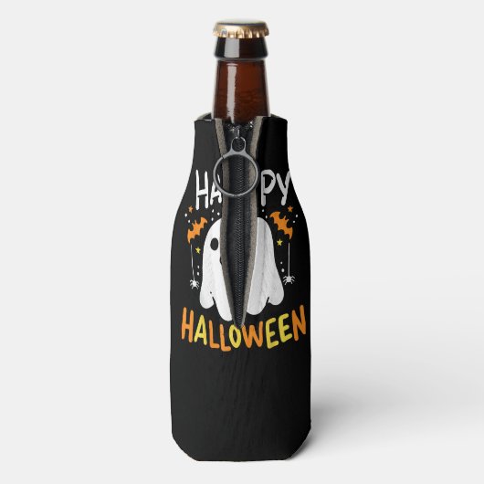 Trick or Treat Halloween Ghost Flaschenkühler (Flasche Rückseite)