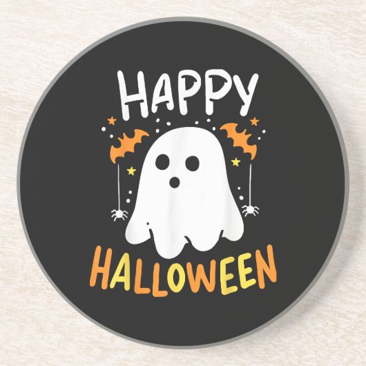 Trick or Treat Halloween Ghost Getränkeuntersetzer (Vorne)