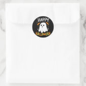 Trick or Treat Halloween Ghost Runder Aufkleber (Tasche)