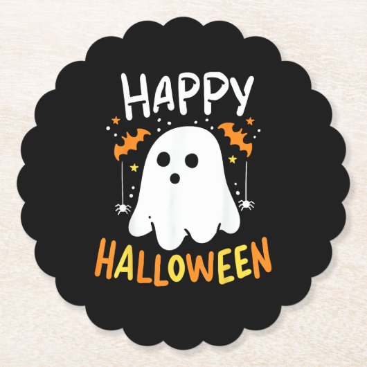 Trick or Treat Halloween Ghost Untersetzer (Vorderseite)