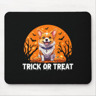 Trick Or Treat Halloween Hund V-Ausschnitt Damen Mousepad
