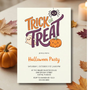 Trick or Treat Halloween-Party Einladung