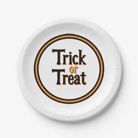 Trick or Treat Halloween Party Pappteller (Vorderseite)