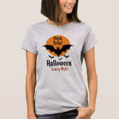 Trick or Treat Halloween Scary Night Bat T-Shirt (Vorderseite)