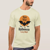 Trick or Treat Halloween Scary Night Bat T-Shirt (Vorderseite)