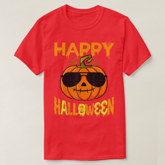 Trick or Treat Halloween Shirt, Pumpkin Happy Hall T-Shirt (Design vorne)