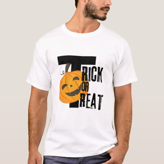 Trick or Treat Halloween Smile Pumpkin Tshirt (Vorderseite)