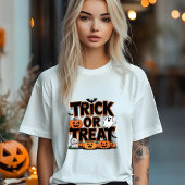 Trick or Treat: Halloween T-Shirt with Pumpkins an Tri-Blend Shirt