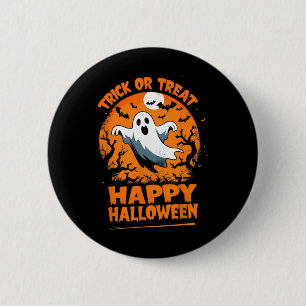 Trick or Treat Happy Halloween Ghost Kostüm Spaß Button