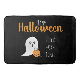 Trick or Treat Happy Halloween Ghost Spooky Badematte