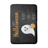 Trick or Treat Happy Halloween Ghost Spooky Badematte (Vorderseite Vertikal)