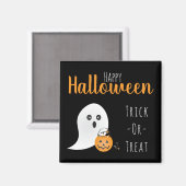 Trick or Treat Happy Halloween Ghost Spooky Magnet (Vorderseite/Rückseite)
