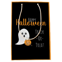 Trick or Treat Happy Halloween Ghost Spooky Mittlere Geschenktüte