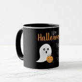 Trick or Treat Happy Halloween Ghost Spooky Tasse (Vorderseite Links)