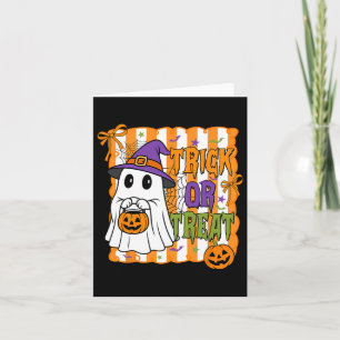 Trick or Treat Happy Halloween Pumpkin Ghost Boy G Karte