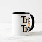 "Trick or Treat" - Klassisches Halloween Schriftar Tasse (VorderseiteRechts)