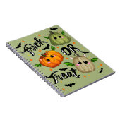 Trick or treat Kürbisse Notizblock (Rechte Seite)
