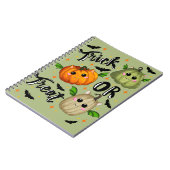 Trick or treat Kürbisse Notizblock (Linke Seite)