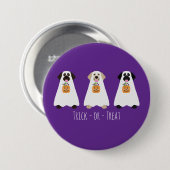 Trick or Treat Labrador Retriever Ghost Hunde Button (Vorne & Hinten)