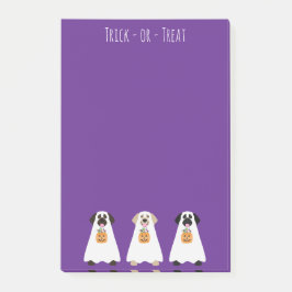 Trick or Treat Labrador Retriever Ghost Hunde Post-it Klebezettel