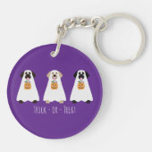 Trick or Treat Labrador Retriever Ghost Hunde Schlüsselanhänger (Rückseite)