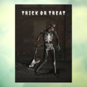 Trick or Treat. Man dressed as skeleton Fensteraufkleber (Blatt 3)