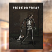 Trick or Treat. Man dressed as skeleton Fensteraufkleber (Blatt 2)
