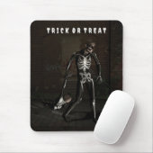 Trick or Treat. Man dressed as skeleton Mousepad (Mit Mouse)