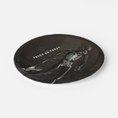 Trick or Treat. Man dressed as skeleton Pappteller (Schrägansicht)