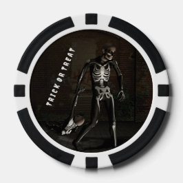 Trick or Treat. Man dressed as skeleton Pokerchips