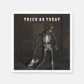 Trick or Treat. Man dressed as skeleton Serviette (Vorderseite)