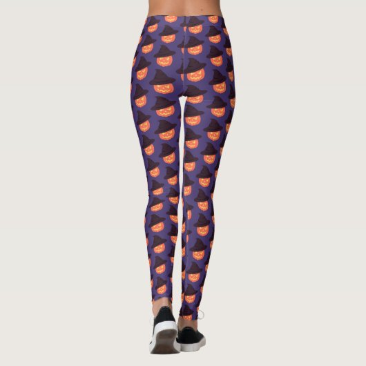"Trick or Treat" Modernes Drehbuch Halloween Napki Leggings (Rückseite)