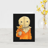 Trick or Treat Niedlich Skull Halloween 2025 Kostü Karte (Gelbe Blume)