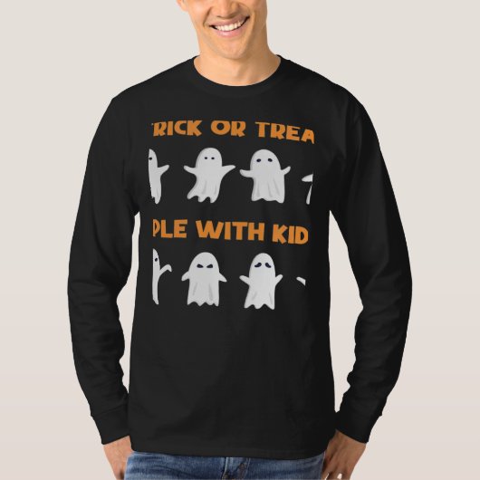 Trick or Treat People With Kindness Halloween T-Shirt (Vorderseite)
