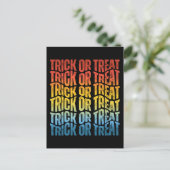 TRICK OR TREAT POSTKARTE (Stehend Vorderseite)