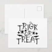 Trick or Treat Postkarte (Vorne/Hinten)