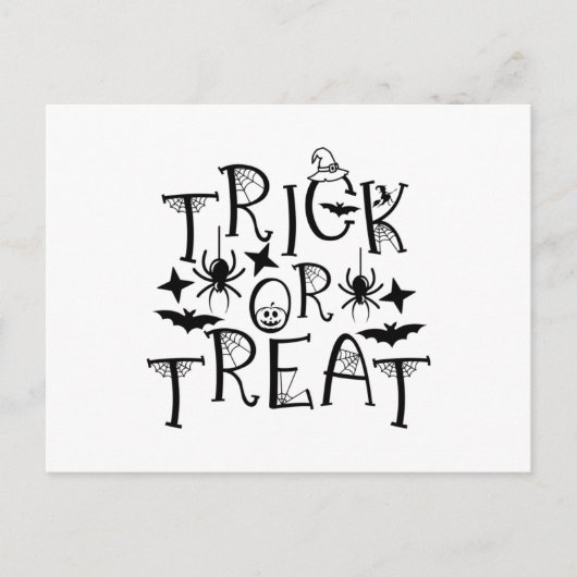 Trick or Treat Postkarte (Vorderseite)