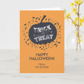 Trick or Treat Pumpkin Halloween Grußkarte Karte (Gelbe Blume)