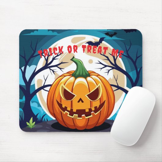 Trick or Treat Pumpkin Moonlight Mousepad (Mit Mouse)