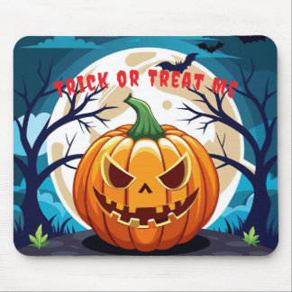 Trick or Treat Pumpkin Moonlight Mousepad