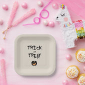 Trick or treat pumpkin pappteller (Party)