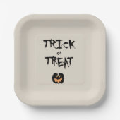 Trick or treat pumpkin pappteller (Vorderseite)