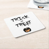 Trick or treat pumpkin rechteckiger pappuntersetzer (angewinkelt)