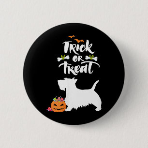 Trick-or-Treat-Scottie-Schottischer-Terrier-Hund D Button