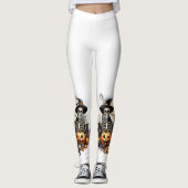 Trick or Treat Skeletons Halloween Leggings (Vorderseite)